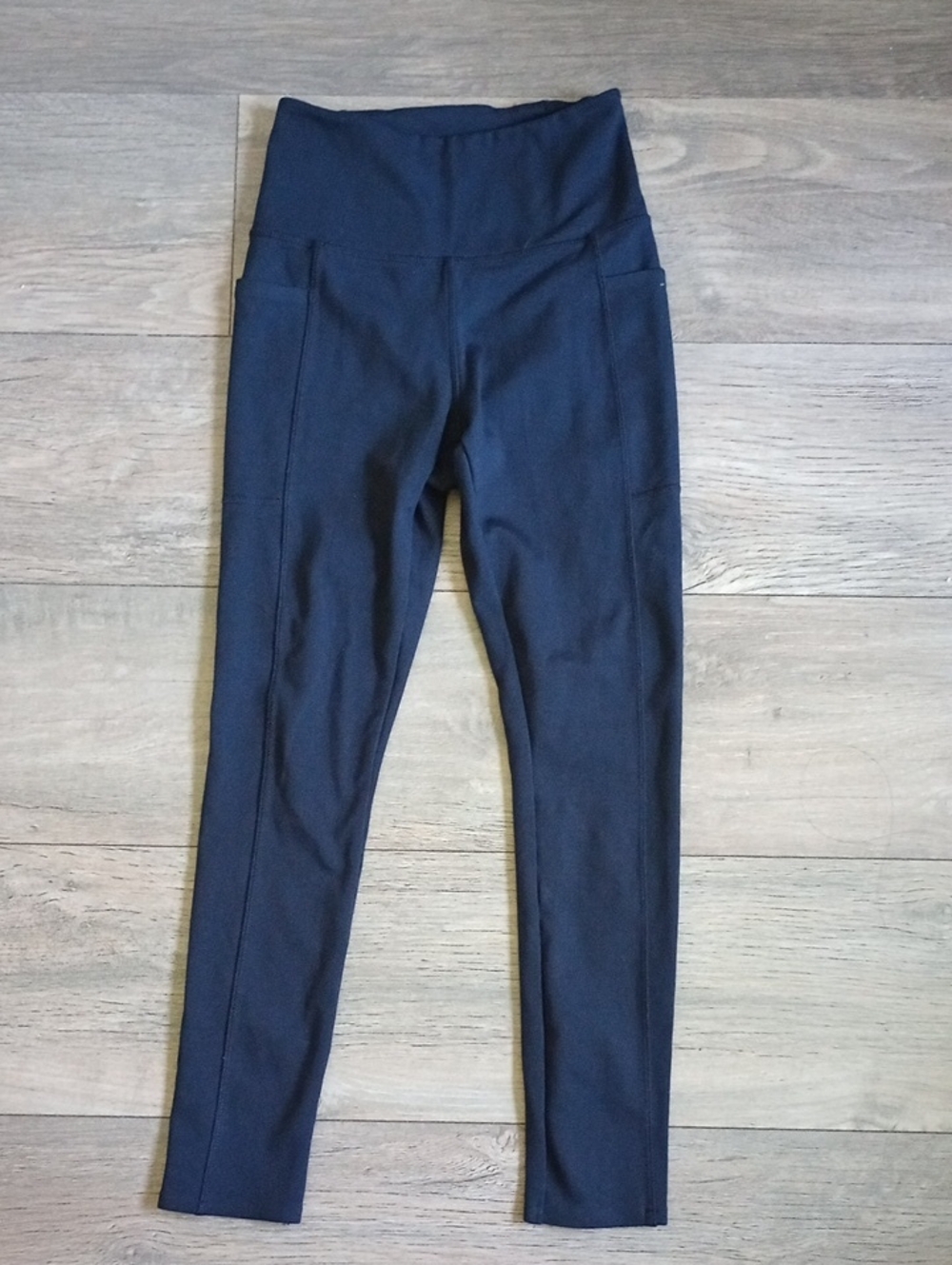 High-Waist Black Leggings, Size XS
